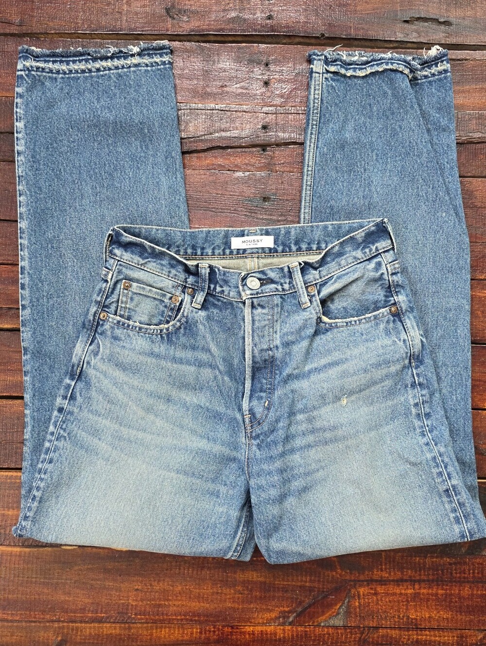 Moussy Vintage Li Howa Eniswood High Rise Straight Made In Japan Jeans Size 27